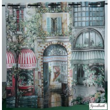 Waterproof and Mildew Resistant Shower Curtain ,France Paris Street Scenery Eiffel Tower and Tree Print Bath Curtains, 72 x 72 Inch, Colorful(Paris Street) 