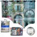 Waterproof and Mildew Resistant Shower Curtain ,France Paris Street Scenery Eiffel Tower and Tree Print Bath Curtains, 72 x 72 Inch, Colorful(Paris Street) 