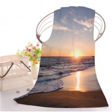 Goodbath Custmer Printed Bath Beach Towels Polyester Absorbent Washcloth Towels,27.6 x 59 Inch ,Colorful (Sunset)