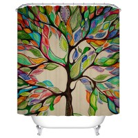 Goodbath Color Tree o Life Mildew Free Polyester Shower Curtains 66 Inch by 72 Inch,Colorful 