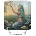 Goodbath Mermaid Lotus Shower Curtains,Mildew Free Water Repellent, 100% Polyester, (72 x 72 Inch)