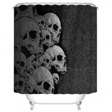 Goodbath Extra Long Fabric Shower Curtain, Sugar Skull Print 72 x 84 Inch for Home Bathroom Decorative Bath Curtains, Black and White